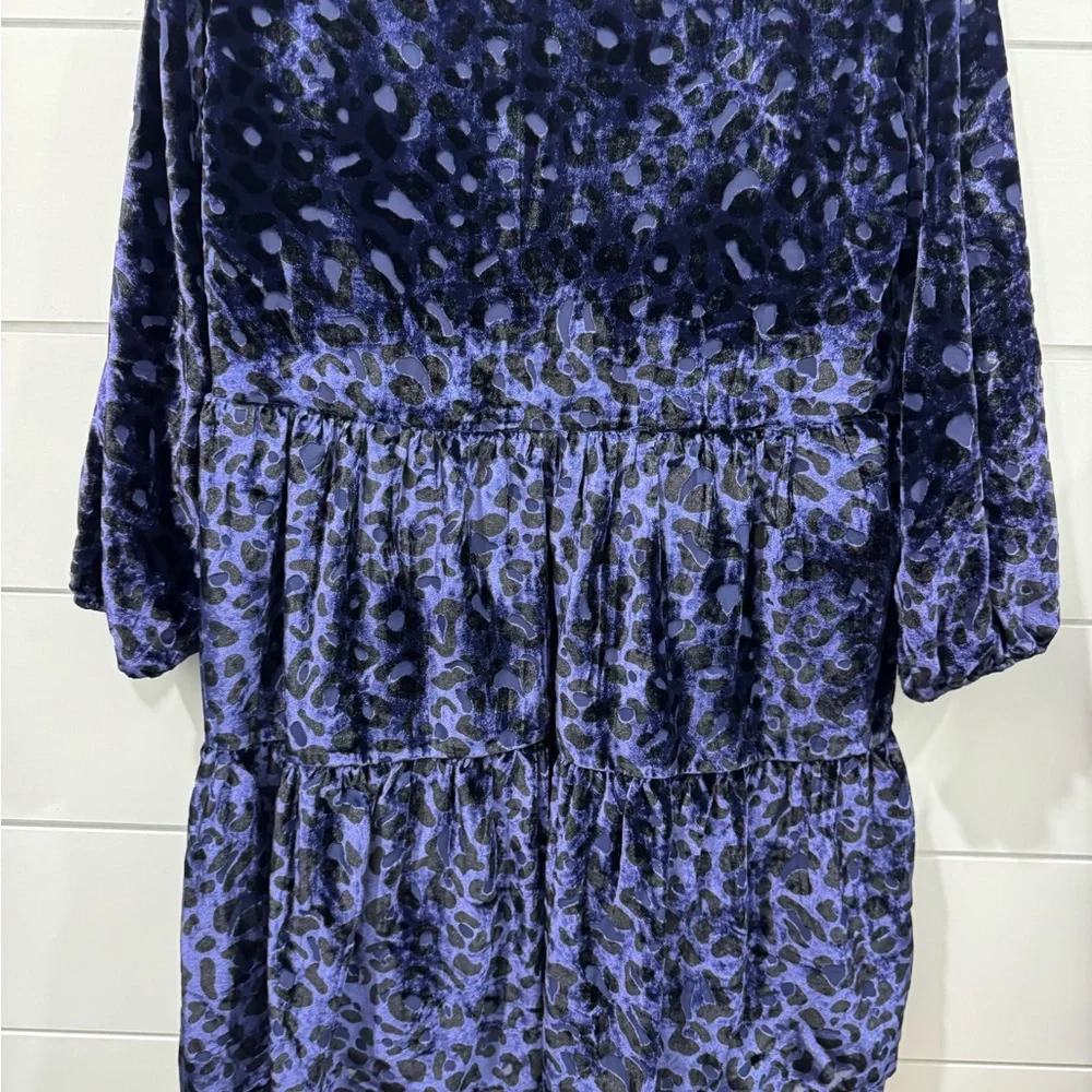 Anthropologie Maeve Bettina Velvet Tiered Mini Short Dress - Picture 8 of 10